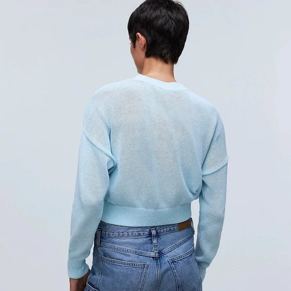 Madewell Loose-Knit Crewneck Sweater Size Small - Picture 4 of 6